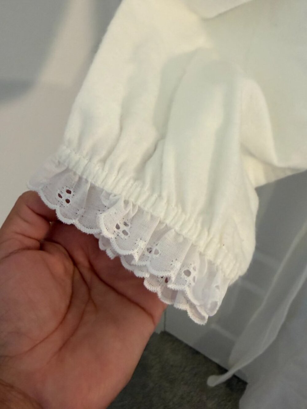 NWT Lanz of Salzburg White Cotton Nightgown Medium Cottagecore Prairie Lace - Picture 6 of 14